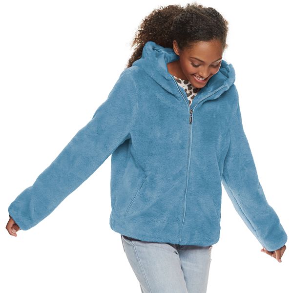 Juniors' SO® Faux Fur Hooded Jacket