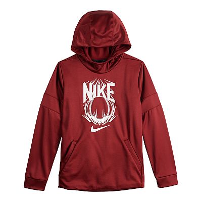 Boys 8 20 Nike Baseball Dri FIT Therma Training Fleece Pullover Hoodie