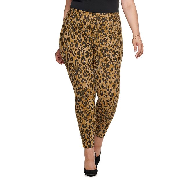 Plus Size Utopia by HUE Spot Rain Denim Leggings