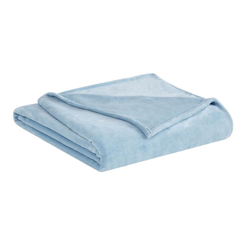 Truly Soft Velvet Plush Blanket, Blue, Full/Queen