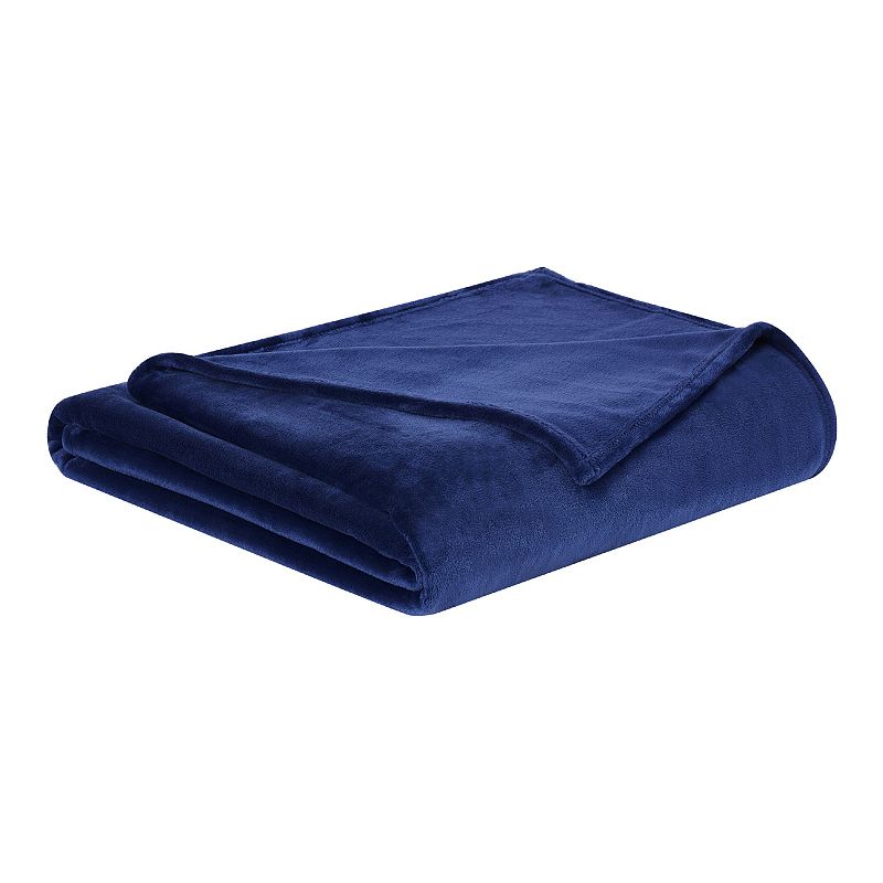 Truly Soft Velvet Plush Blanket, Blue, Full/Queen