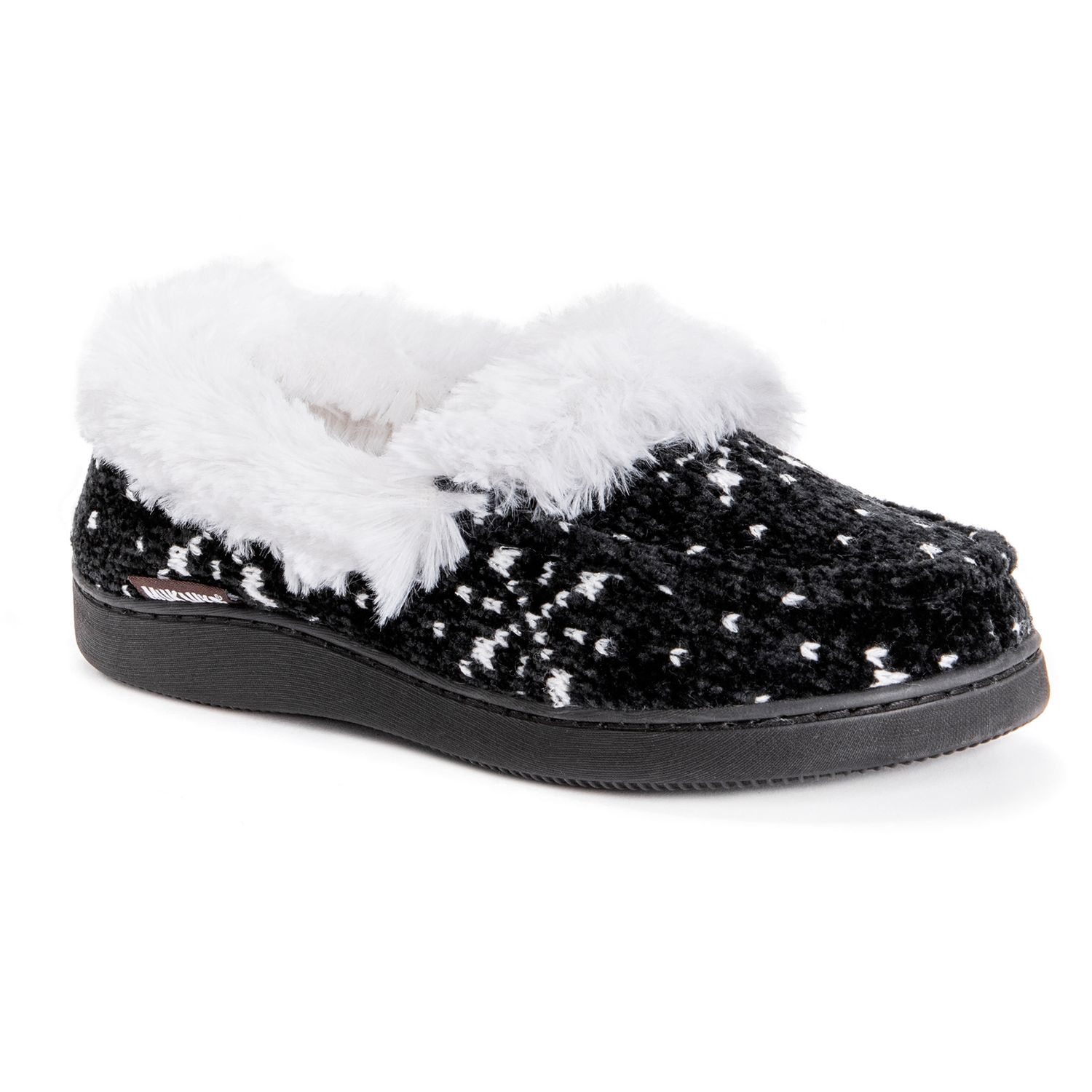 womens black moccasin slippers
