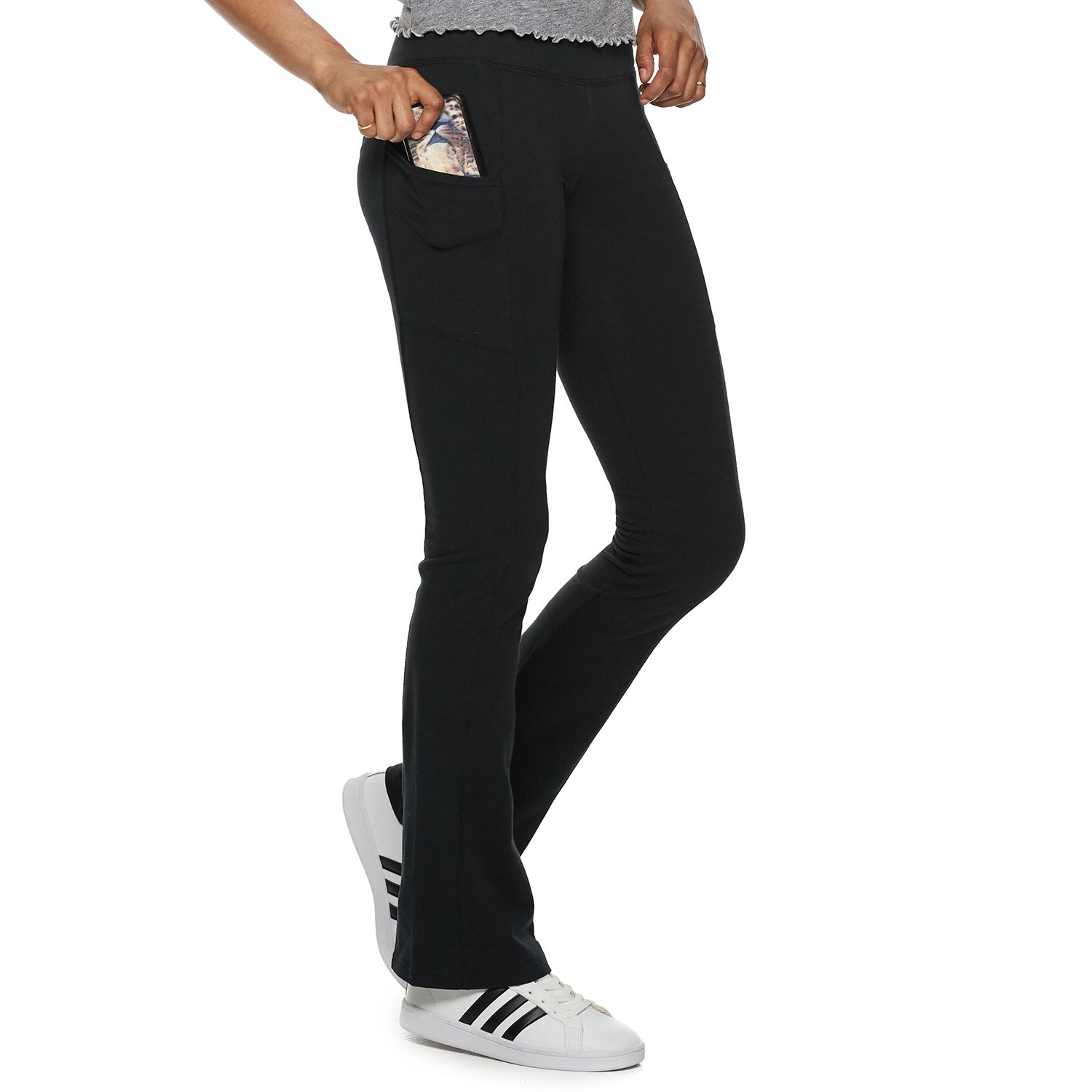 black bootcut pants juniors