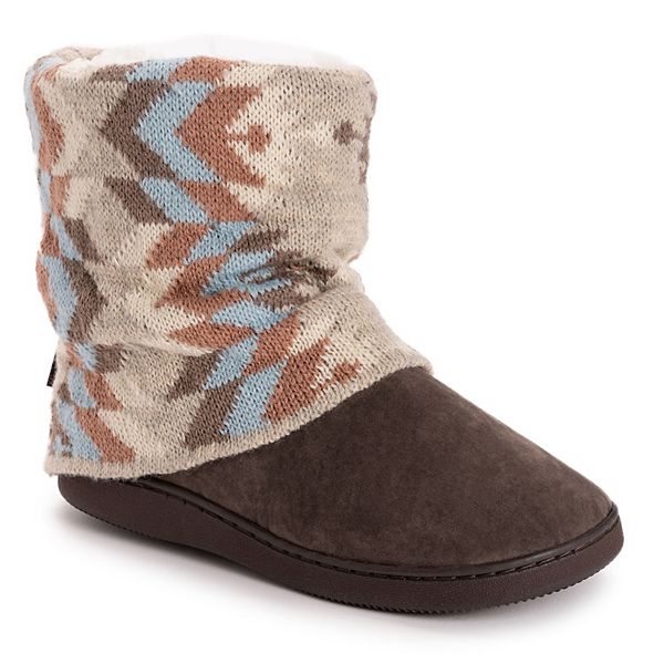 muk luks women's bootie slippers