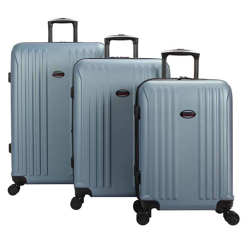 American Flyer Moraga 3-Piece Hardside Spinner Luggage Set, Blue, 3 Pc Set