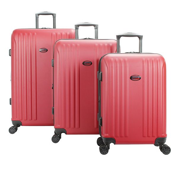 American Flyer Moraga 3-Piece Hardside Spinner Luggage Set - Red