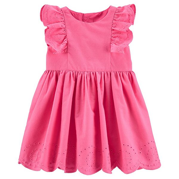 Baby Girl Carter's Embroidered Floral Poplin Dress