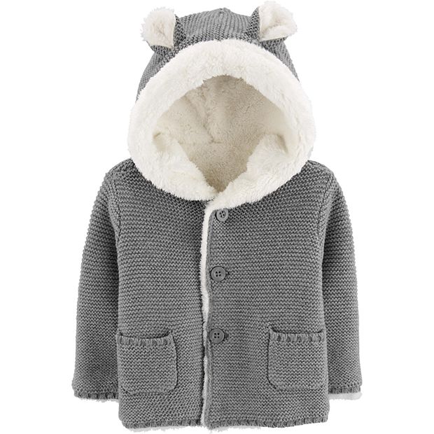 Baby Boy Carter s Sherpa Lined Hooded Cardigan