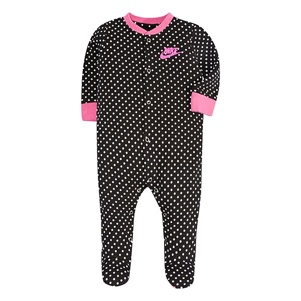Baby Nike Polka Dot Sleep & Play One Piece Pajamas