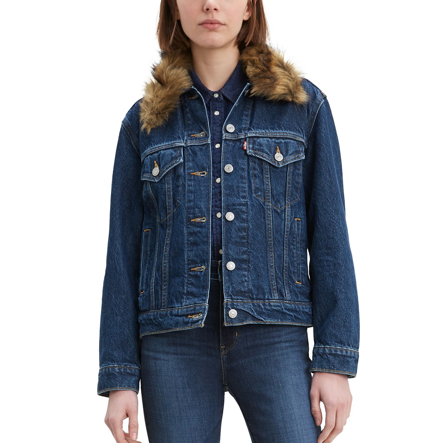 levis jacket with fur collar