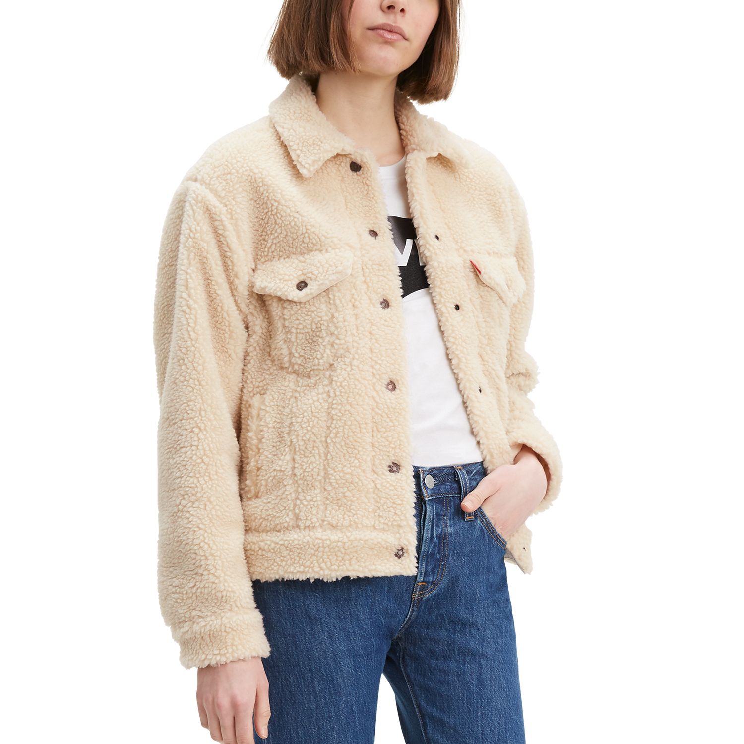 sherpa trucker jacket womens