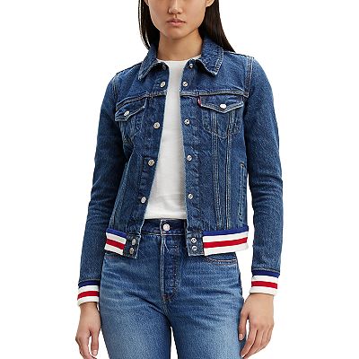 Women s Levi s Original Rib Trim Trucker Jeans Jacket