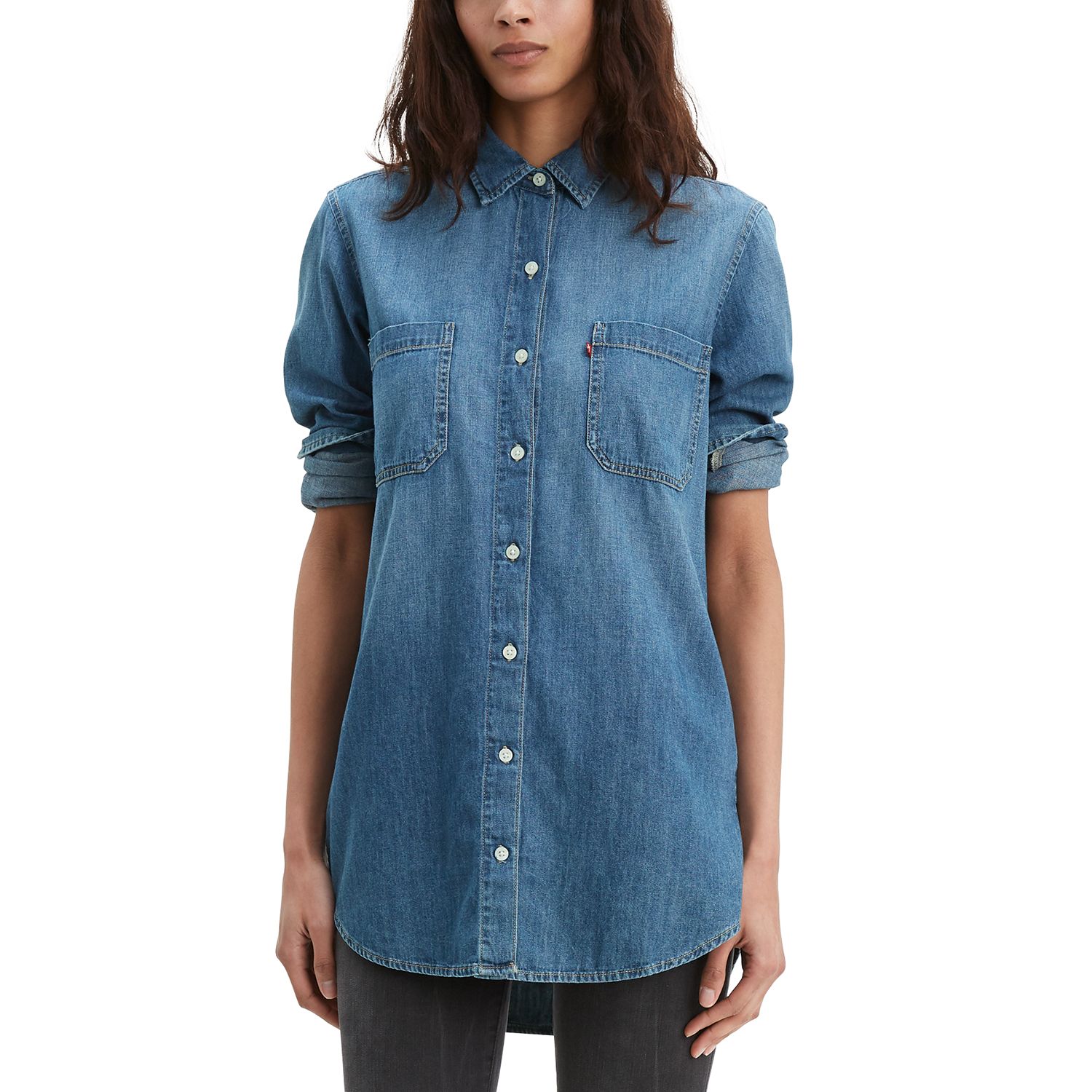 levi's denim button up shirt