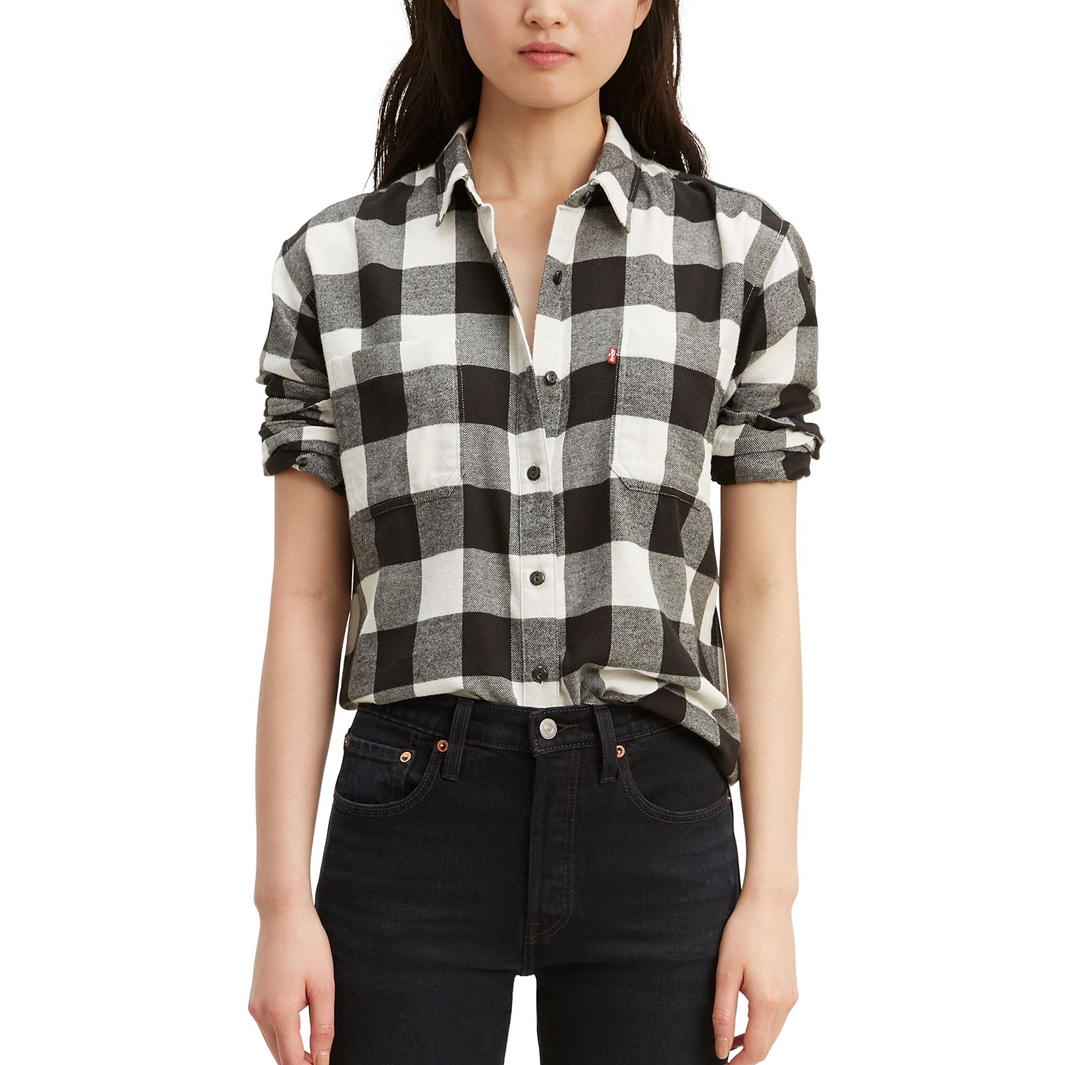 levis check shirt womens