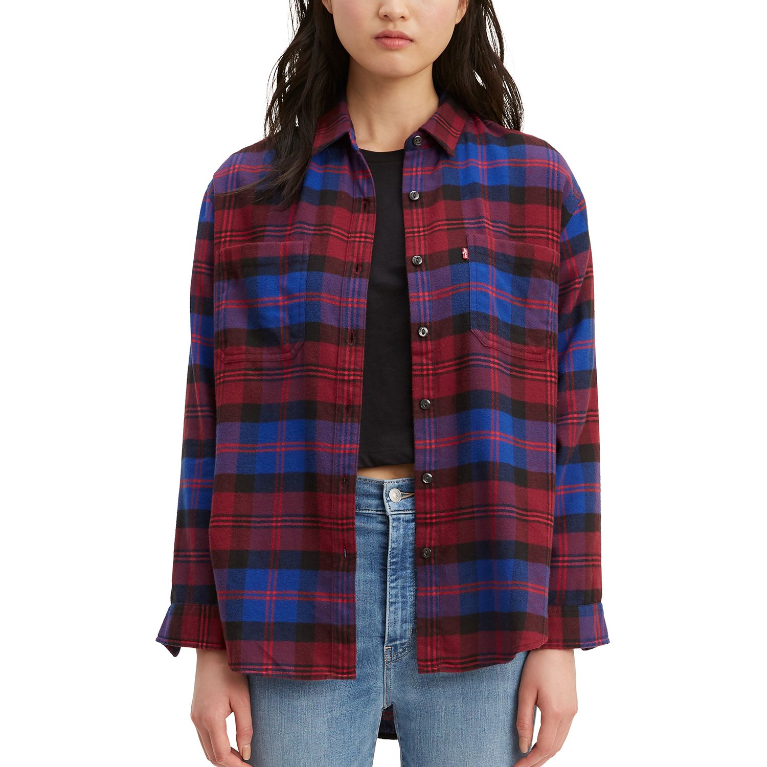 levi's womens flannel shirts