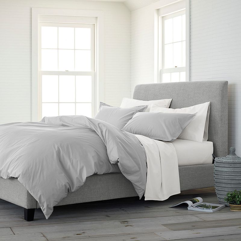 EcoPure Comfort Wash Comforter Set, Light Grey, Full/Queen