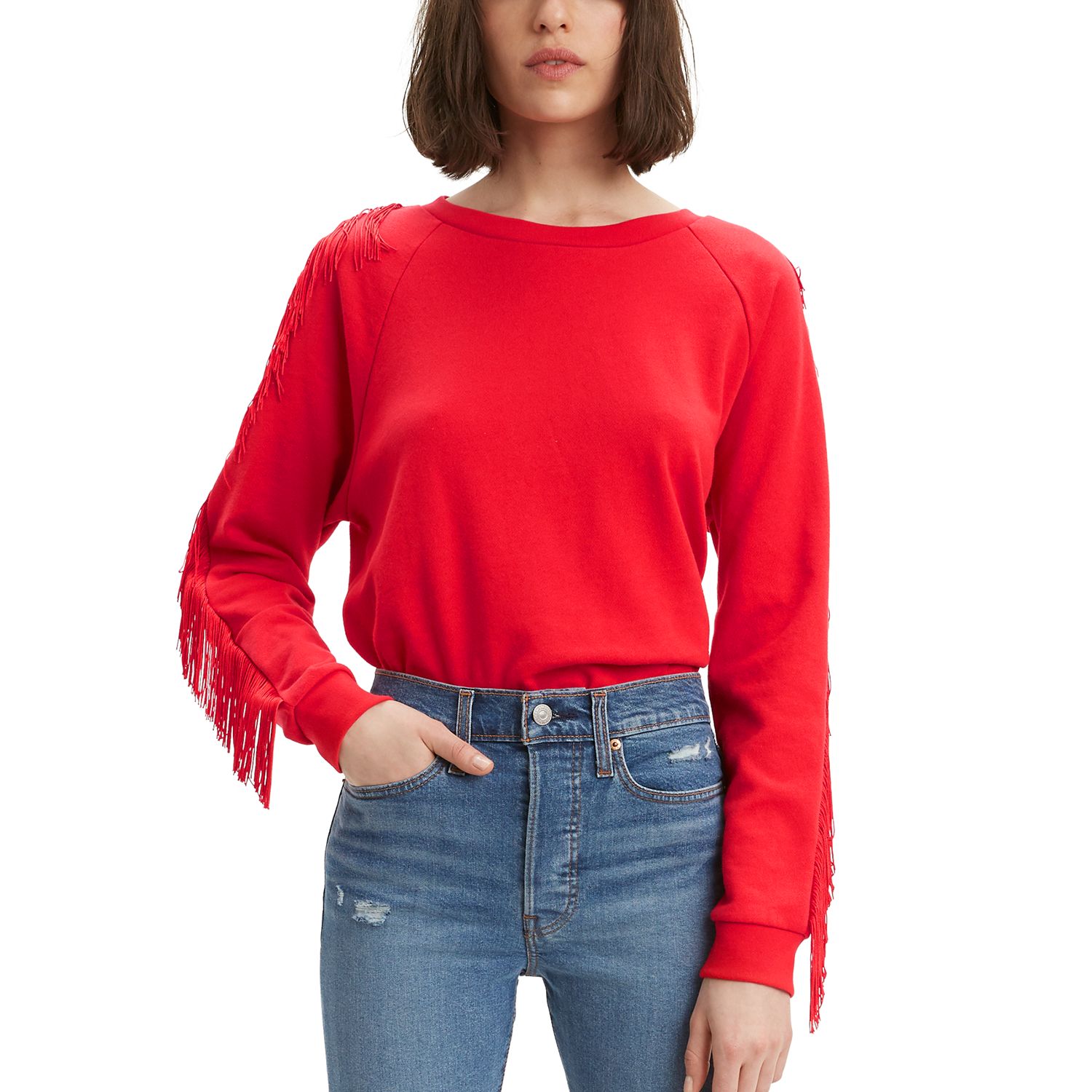 levi's red sweatshirt womens