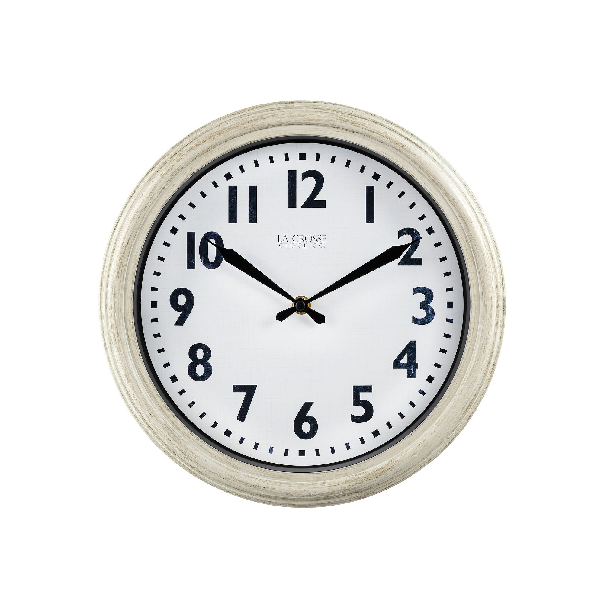 La Crosse Technology Wynn Quartz Wall Clock, Antique White