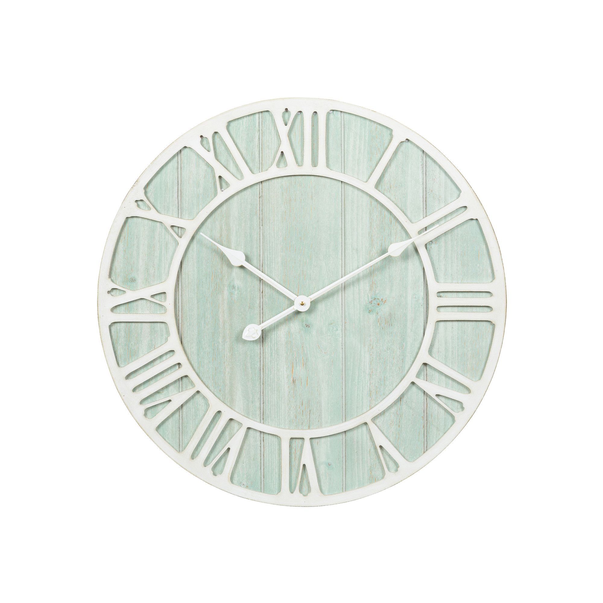 La Crosse Technology 23.5-Inch Harbor Tides Quartz Wall Clock, Blue Blue