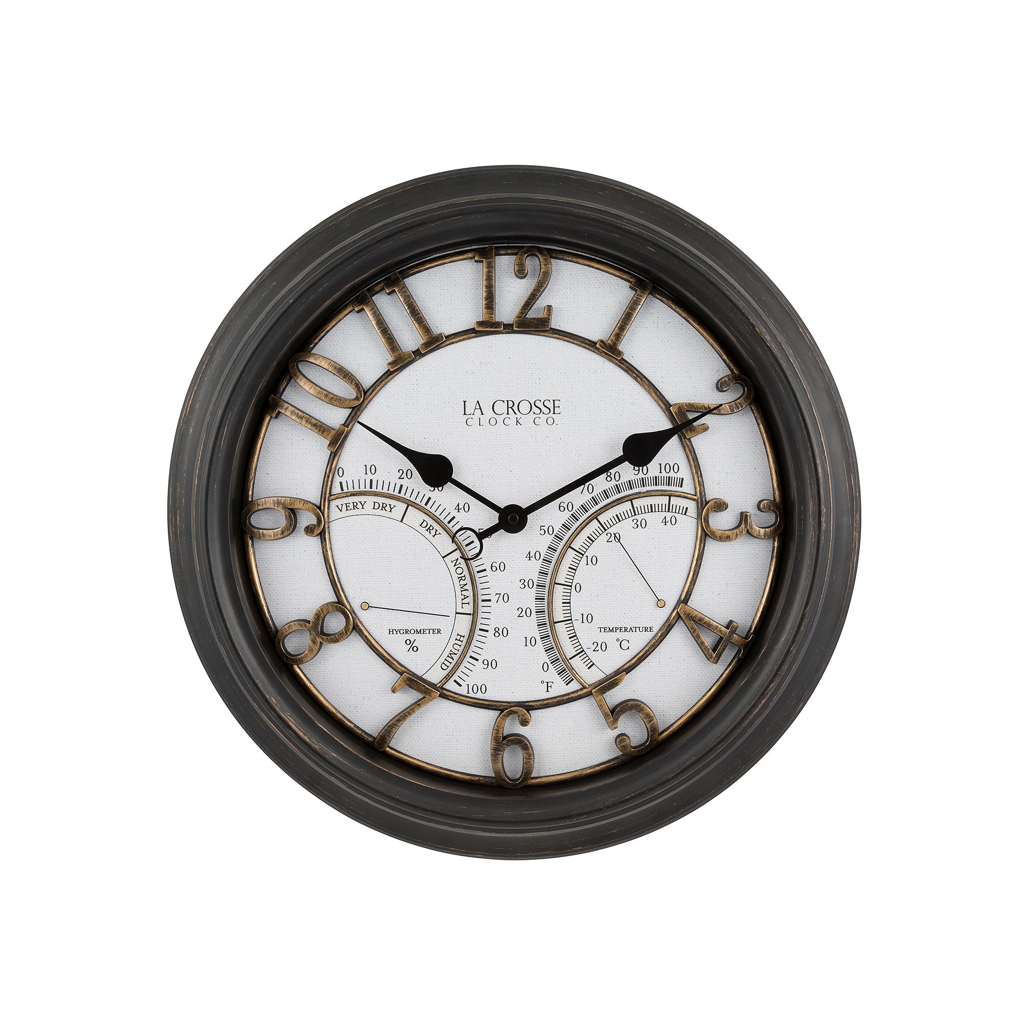 La Crosse Technology 19.7-Inch Indoor/Outdoor Courtyard Quartz Wall Clock, 
