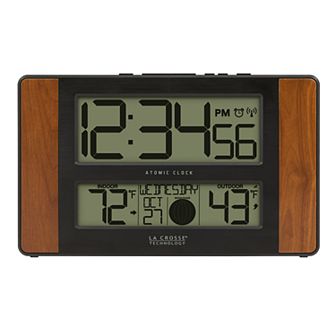 La Crosse Technology Atomic Digital Clock with Temperature & Moon Phase