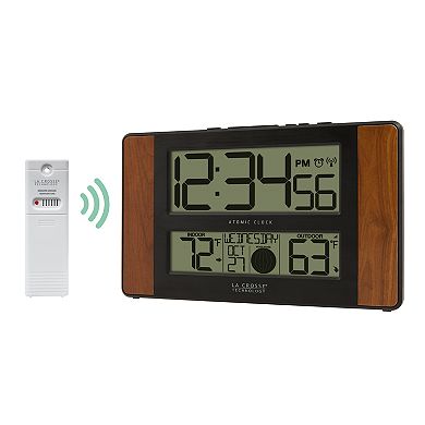 La Crosse Technology Atomic Digital Clock with Temperature & Moon Phase