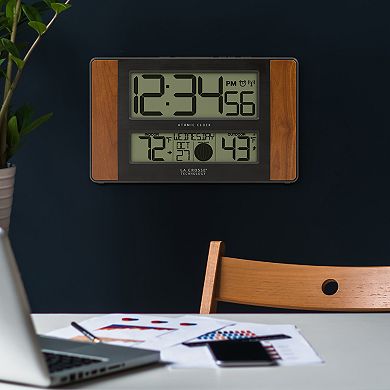 La Crosse Technology Atomic Digital Clock with Temperature & Moon Phase