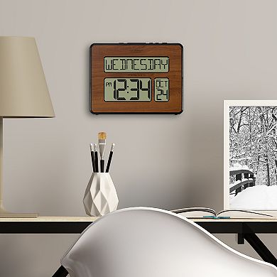 La Crosse Technology Backlight Atomic Full Calendar Digital Clock with Extra Large Digits