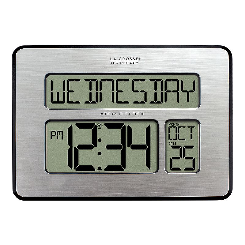 La Crosse Technology Atomic Full Calendar Digital Clock with Extra Large Di