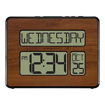 La Crosse Technology Atomic Full Calendar Digital Clock with Extra Large Digits