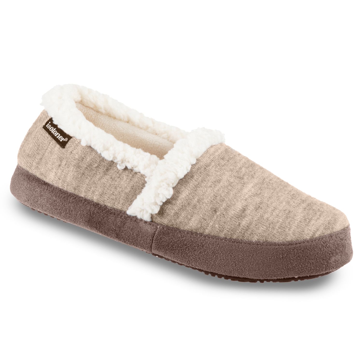 Heather Knit Closed Back Slippers