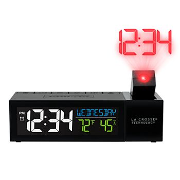 crosse alarm charging projection clock usb port pop technology bar