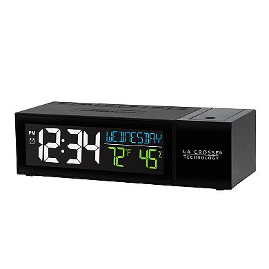 La Crosse Technology Pop-Up Bar Projection Alarm Clock with USB Charging Port