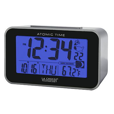 La Crosse Technology Atomic Digital Alarm Clock with Temp & Moon Phase