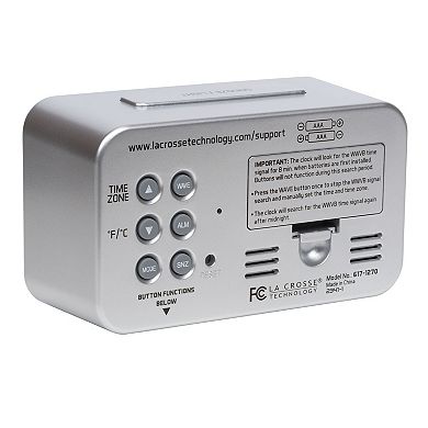 La Crosse Technology Atomic Digital Alarm Clock with Temp & Moon Phase