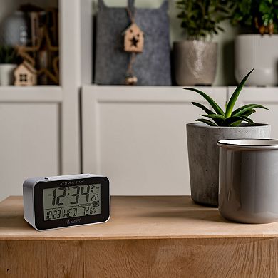 La Crosse Technology Atomic Digital Alarm Clock with Temp & Moon Phase