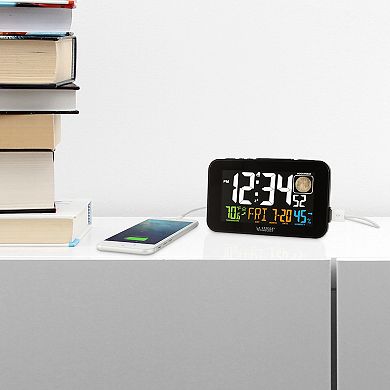 La Crosse Technology Color LED Alarm Clock with USB Charging Port