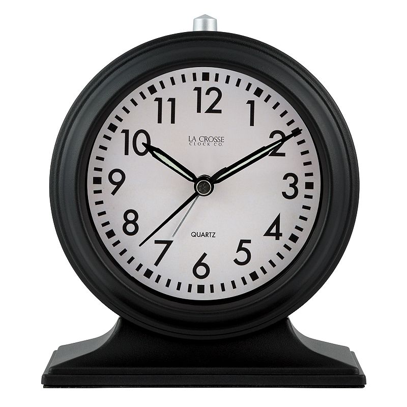 La Crosse Technology Silent Sweep Mantel Alarm Clock, Black