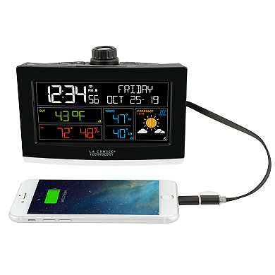 La Crosse Technology WiFi Projection Alarm Clock with AccuWeather Forecast