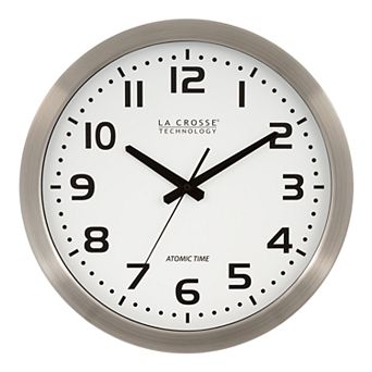 La Crosse Technology 16-Inch Stainless Steel Atomic Clock
