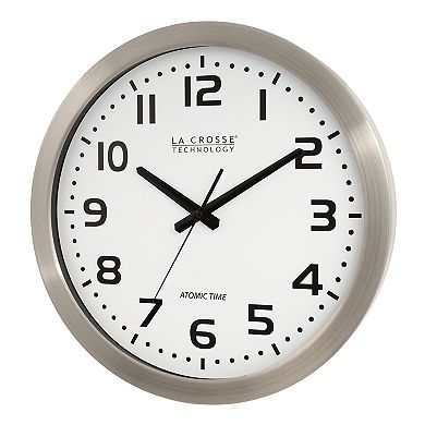La Crosse Technology 16-Inch Stainless Steel Atomic Clock