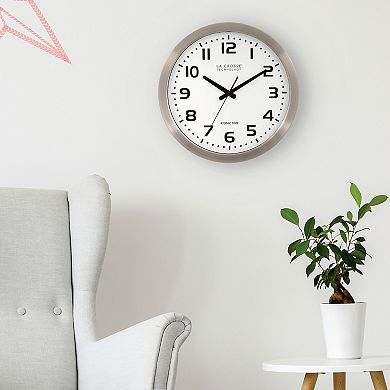 La Crosse Technology 16-Inch Stainless Steel Atomic Clock