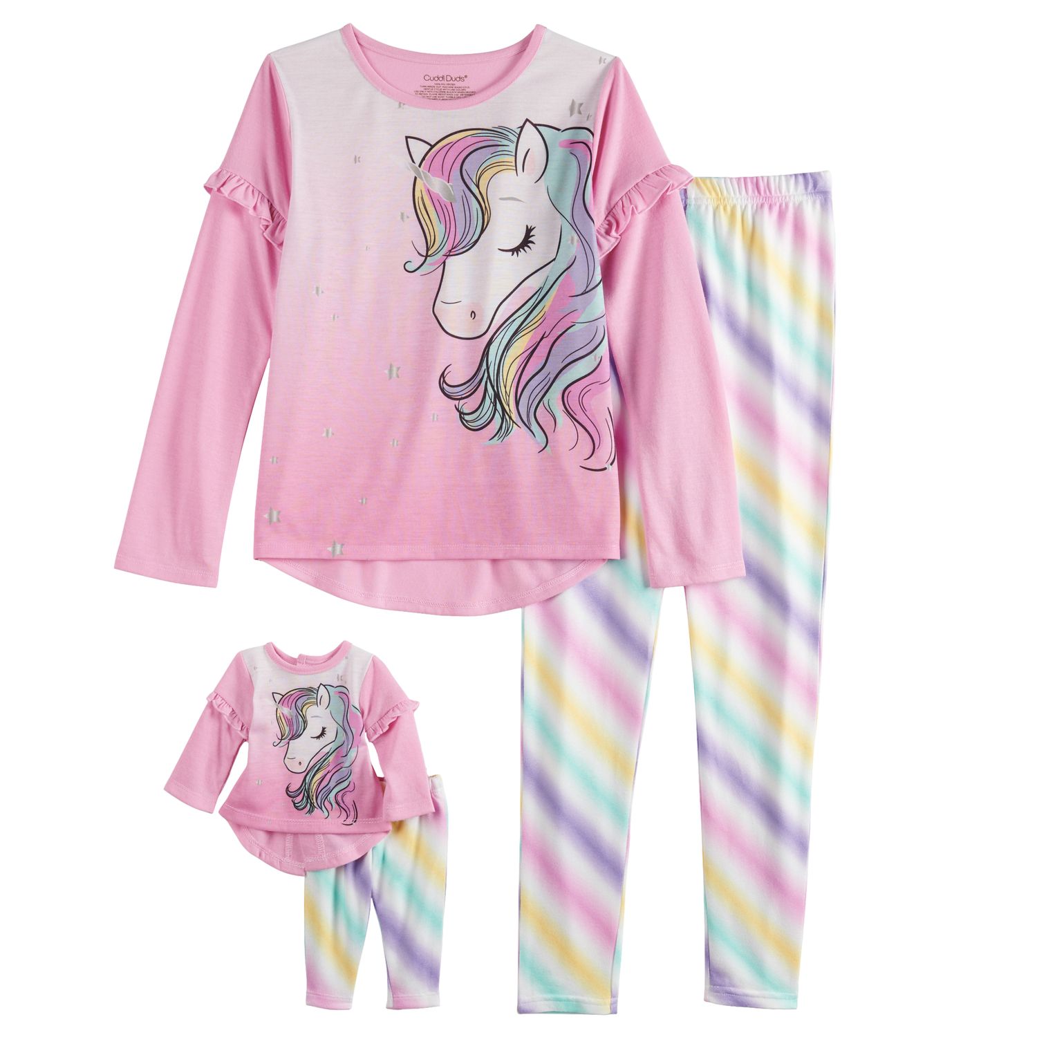 matching baby doll and girl pajamas