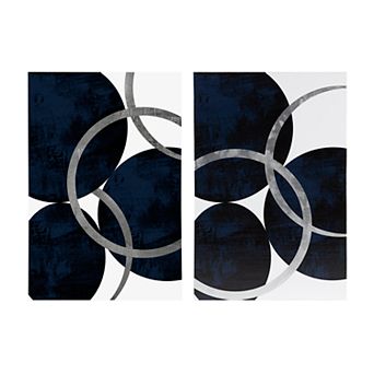 INK+IVY Celestial Orbit Abstract Canvas Wall Art 2 pc Set