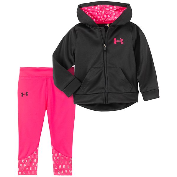 Baby Girl Under Armour Logo Hoodie & Leggings Set