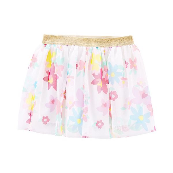 Toddler Girl Carter's Glitter Floral Tutu Skirt