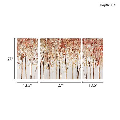 Madison Park Autumn Forest Canvas Wall Decor 3-piece Set