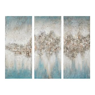 Madison Park Luminous Hand Painted Canvas Wall Art 3 pc Set