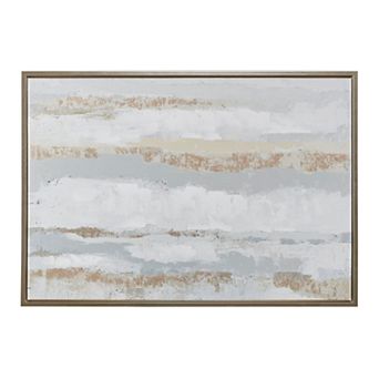 Madison Park Strato Gold Foil Hand Embellished Abstract Framed Canvas Wall Art