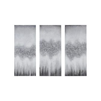 Madison Park Luminous Hand Painted Heavy Textured Abstract Canvas Wall Art 3 pc Set